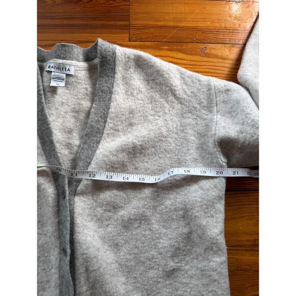 Athleta Westlake Cardigan Womens L Gray Merino Wool - Picture 6 of 6
